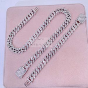 12.5mm Width Luxury Necklace for Men Moissanite Cuban Link Chain Factory Price 10k Gold Cuban Link Chain Moissanite 10k