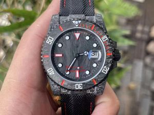 Diw Maker Top Quality Watches 40 мм Sub All Carbon Fibre, изготовленные ручной набором Cal.3135.
