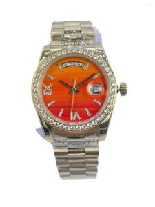 Wristwatches Fashionable Women's 36mm Waterproof Watch With Movement And Diamond Accents"