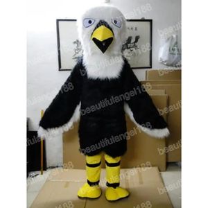 Halween Black Eagle Mascot Costumi di alta qualità Caratteri di carnivali per adulti Carnivals Outfit Natali
