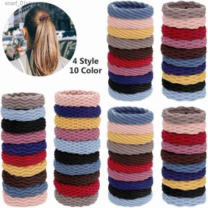 Headwear Acessórios para o Cabelo 20 Pcs Mulheres Simples Básica Elástica Faixas de Borracha Meninas Moda Alta Elástica Headwear Cor Sólida Tiara Acessórios para o CabeloL231214