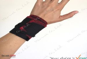 Whole 1 pair cotton ripstop fabric Weight Lifting Wrist Support Crossfit Wrist Wrap crossfit strength wrap2195801