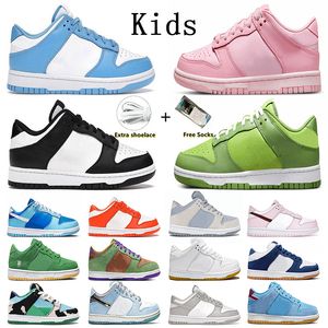 Vendita calda Scarpe per bambini Bambino Neonati maschi Ragazze Enfant Infant Youth Arancione Perla Panda Philies Unc Chunky Bambini Piattaforma più giovane Sneakers Scarpe da ginnastica