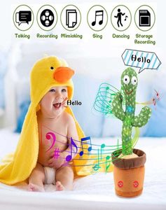 Adorabile cactus danzante che parla canta registrazione audio ripeti cactus cactus giocattoli per bambini regali di natale decorazione per ufficio a casa 21108222325