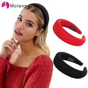 Opaski na głowę Molans Women Borderbandband Silk Silk Opaska na głowę Pałąk Solid Grube Pętla Opaska na głowę Bawełniana opaska na głowę 231213