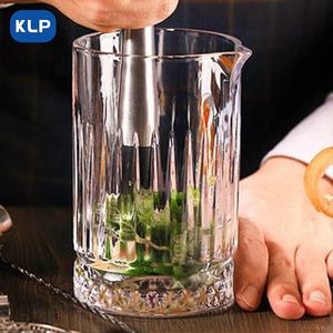 Bar Tools KLP Bar Shaker Japanese Style Crystal Glass Cocktail Stir Cup Container Bartenders Professional Mixware Cup 231214