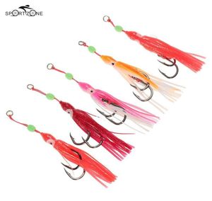 5pcs lot soft octopus lures 13cm trolling squid skirts fishing baits tuna tail fish tackle craft for jigging rigs pesca300c6516613