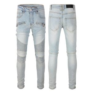 Designer di uomini jeans grandi e alti pantaloni in denim per uomo skinny rock biker slim hip hop hop maschi