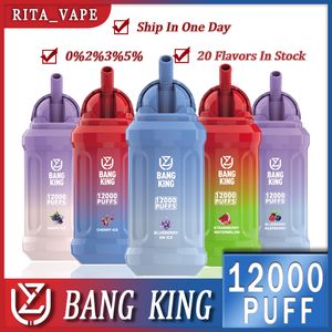 Bang King 12000 Puffs Vape Bang Box Puff Puff 12000 UZY 12K Tek Kullanımlık Vapes Vape Desechable E Sigara Vapers DesheChables 0% 2% 3% 5% 5% Buharlaştırıcı Şarj örtüsü bobin vape kalem