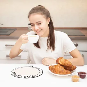 Bordmattor Trivets för rätter Runt kaffekanna Hållare Non Slip Cooking Bowl Dish Mat Spoon Cookware redskapsredskap Gadget