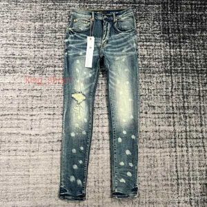 Purples Pants Designer For Men Women Pants Purple Brand Jeans Summer Hole 2023 New Style Brodery Self 17 1lk4