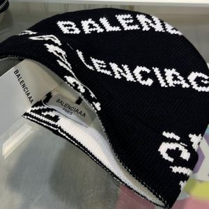 Balenciage Hat Letter Logo 공식 웹 사이트 1 : 1 Beanie 2023 Winter Luxury Designer 남자와 여자를위한 니트 모자