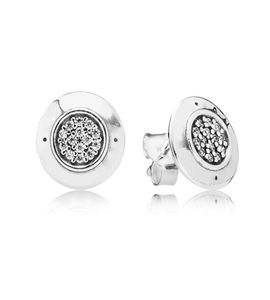 100％リアルスターリングシルバースタッドイヤリングの耳輪PスタイルEarring7073774のオリジナルギフトボックスを持つ女性のための耳輪