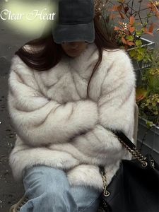 Мужское модное пальто из искусственного меха, винтажное однотонное свободное пальто с лацканами с длинным рукавом, теплое пальто, осень-зима, женская плотная уличная одежда 231213
