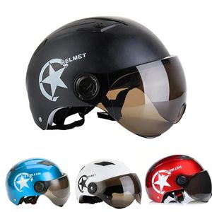 Ski Helmets Fashion Motorcycle Helmet Riding Antiultraviolet Safety Breathable Sunscreen Adjustable Half Open Face 231213