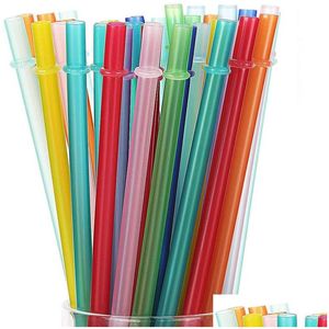 Drinking Straws 240X7Mm Sts Plastic For Juice Long Hard Food Grade As Material Safe Healthy Durable Home Party Garden Use Drop Deliv Dhise