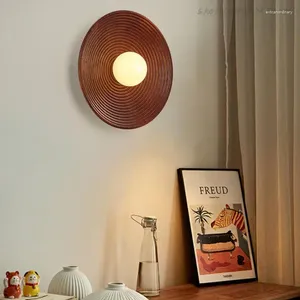 Lampada da parete in legno nordico interni interni luce per comodino camera da letto illuminazione decorazione casa scale soggiorno infissi