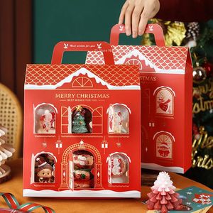 Gift Wrap Christmas Blind Box Gift Empty Box Gilding Process Blind Box Window Design Full of Surprises Christmas Eve Candy Theme Gift Box 231214