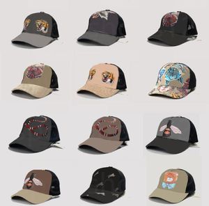Whole Tigher Animal Cap Sombrero de serpiente bordado Sombreros de béisbol de marca para hombres y mujeres Orden de mezcla 9759876