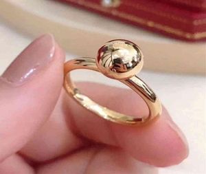 S925 Sterling Silver for Women Hardwear Series Personlighet Round Ball Ring Luxury Cold and Elegant Jewelry Gift 3 Colors4652256
