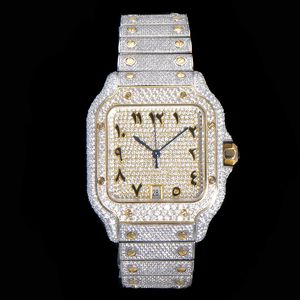 Часы с бриллиантами Дизайнерские часы для мужчин Автоматические механические механизмы Водонепроницаемые мужские браслеты Сапфир Бизнес Нержавеющая сталь 40 мм Наручные часы Montre de Luxe