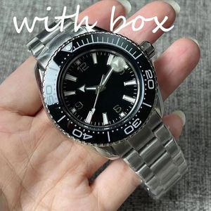 مراقبة Men Watch Watch Automatic Automatic Mechanical Watch 45mm جميع الفولاذ المقاوم للصدأ السيليكون الشريط الياقوت اللامع مراقبة Montre de Luxe