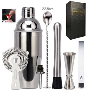 Бар инструменты микшер Wine Boston Shaker Martini коктейль -шейкер -бар Set Set Stain Skail Shaker с аксессуарами для вечеринок на выставках с подставкой 231214