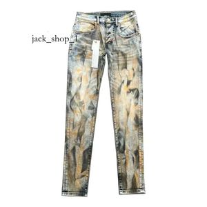 Jeans viola firmati Jeans uomo donna viola Ksubi Jeans High Street Retro Paint Spot piedi sottili micro elastico viola Jeans Designer 246