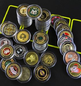 Poker Card Guard Metal Protector Sovenir Craft Poker Chips Dealer Coins Poker Game Gift Hold039em Acessórios Ten Piece9853149