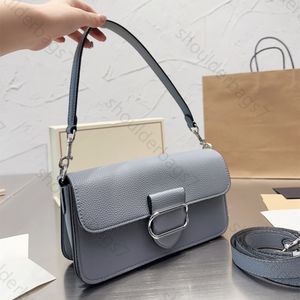 Confezione con cinturino in pelle borsa di lusso borsa a tracolla firmata da donna casual versatile tracolla singola diagonale borsa da donna alla moda ed elegante con patta fibbia grande