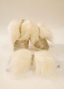 First Walkers Black Hair Beautiful Fur Winter Baby Girl Bling Briades Nursery Room Designer Embellished Rhinestones Handmade Crib 7931328