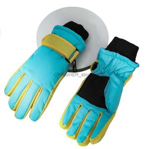 Luvas de esqui inverno crianças snowboard luvas de esqui náilon antiderrapante crianças meninos meninas à prova dwaterproof água ciclismo lã térmica quente luvas de neve l23118