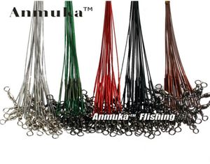 q0205 Anmuka 10 pezzi connettore per linea di piombo per pesca a mosca leader filo di piombo assortimento manica e girelle rotanti in acciaio inossidabile 129341406