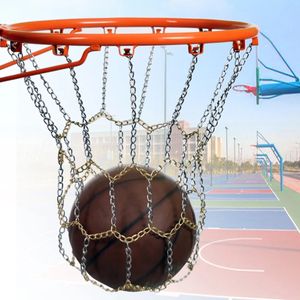 Balls Metal Basketball Net All-Weather Basketball Net Chain Netting Sport Rims Basket Frame Basketball Hoop Basket Rim Net 231213