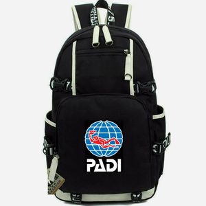 PADI Backpack DayPack Professional Association of Diving Estructors Schoorcies Packschack print Rucksack Discal Schoolbag Computer Day Pack
