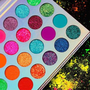 Lidschatten, 24 Farben, leuchtender Lidschatten, helle Phosphor-Make-up-Palette, Blitz-Lidschatten, Neon-Make-up-Set, Lidschatten-Palette 231214