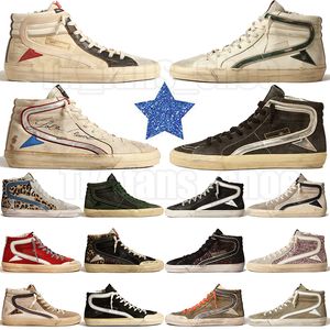2024 Golden Goode Outdoor Sapatos Casuais Itália Marca Goooose Original Star Shoe Nappa Couro Sujo Velho Mocassins Plate-Forme Treinadores Sapatilhas Luxo Estrelas Dhgate