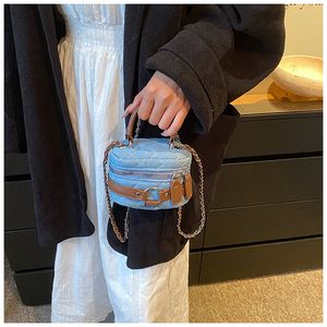 Texture Mini Lingge Women's Bag Autumn Chain Crossbody Bag Texture Fashion Handheld Bucket Bag