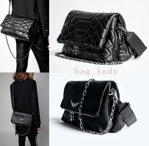 Pochette Rock Swing Your Wings Zadig Voltaire 여성 토트 핸드백 어깨 디자이너 가방 남자 진짜 가죽 윙 체인 패션