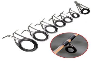 7pcs mixed size fishing top rings rod pole repair kit line guides eyes sets298W4265868