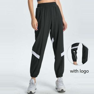 Lu Lu Allinea leggings con pantaloni Pantaloni larghi della tuta Pantaloni da palestra ad asciugatura rapida Pantaloni da jogging Pantaloni a blocchi di colore stile casual da strada