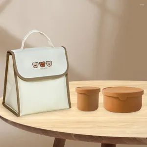 Dinnerware Water Cup Lunch Box Childlike Look Silica Gel Micro-wave Oven With Lid Kitchen Bar Supplies Microwave Round