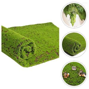 Decorative Flowers Simulated Green Wall Turf Moss Artificial Lawn Micro Landscape Fake Decor Garden Accessory Landscaping Decoration Flower