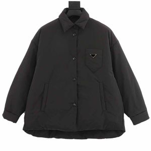 Jaqueta masculina inverno novo casaco grosso masculino e feminino solto quente lapela à prova de vento moda estilo casual roupas