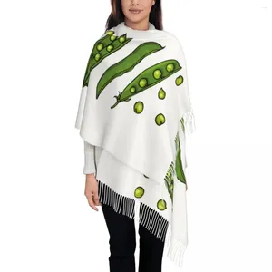 Basker Green Pea Pods Womens Warm Winter Infinity Scarves Set filt halsduk ren färg