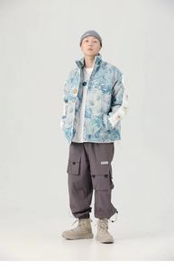 Inverno China-Chic Bordado de Hip Hop Stand Coltar Camise