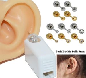 Stud 1 PC Esterilizado Descartável Segurança Ear Piercing DeviceSterile Moldura Cristal Sem Afiado Jóias Corpo Adequado Baby5863683