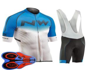 Bisiklet Jersey Yeni NW Team Erkekler Kısa Kol Nefes Üretilebilir Maillot Ropa Ciclismo MTB Sportwear Bike Giyim Giyim Bib Şort 9D Jel Pad Y1481630