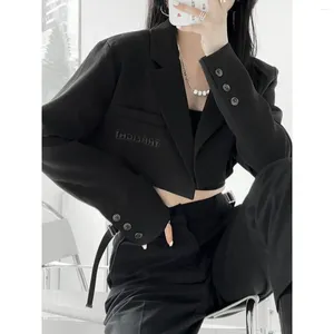 Abiti da donna Blazer Donne Temperamento Ladies Tops Slimt Black Jackets 2023 Fashion Casual coreano harajuku y2k cappotto