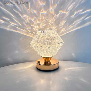 Night Lights Romantic Sky Star Night Lamp Acrylic Projection Atmosphere Table Lamp Wireless Table Lamp Touch 3 -color Bedside Nigh Light YQ231214